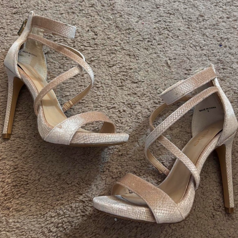 BEBE Elegant Strappy High Heels